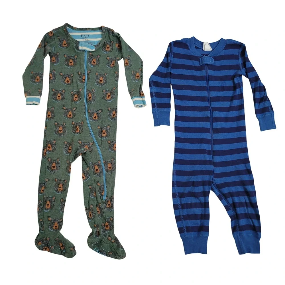 Hanna Andersson Hatley 18-24M Pajamas Bundle Baby Boy Bear Star Dog 4pc Lot